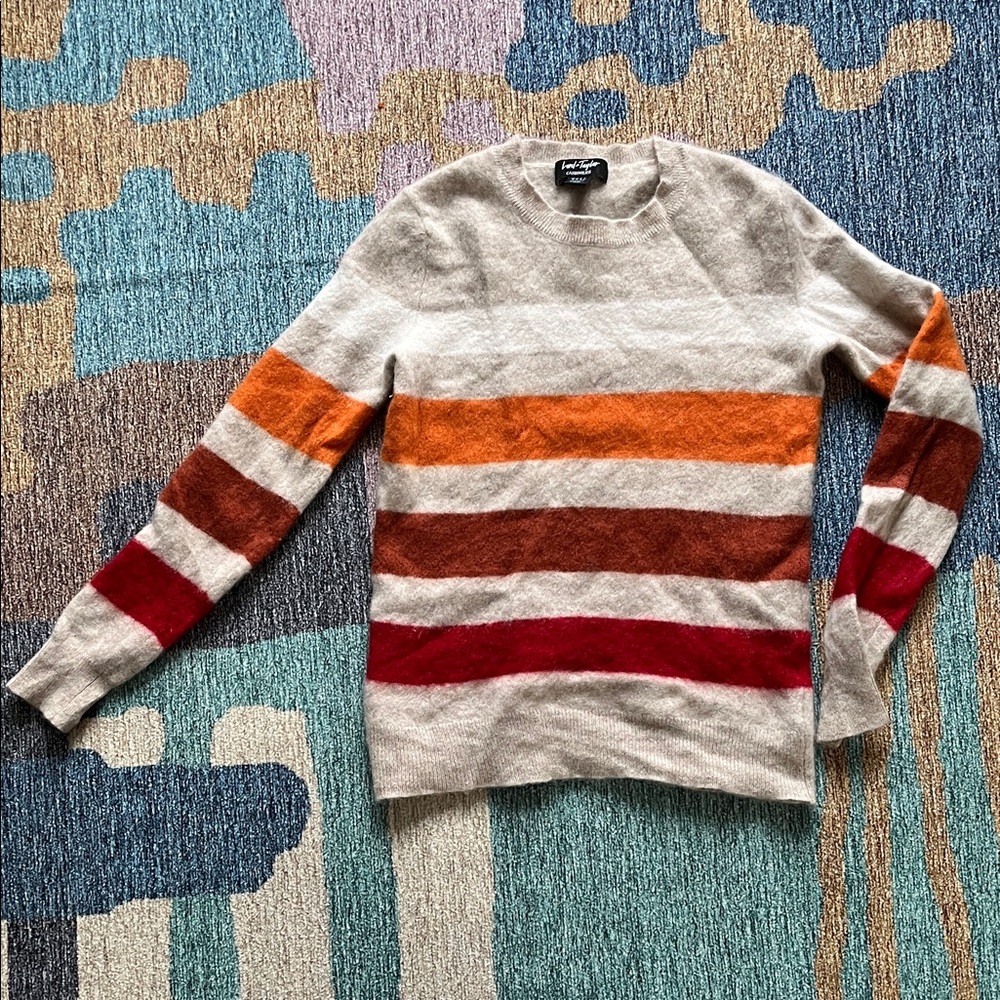 Lord & Taylor Women's Multicolor Striped Crewneck Sweater